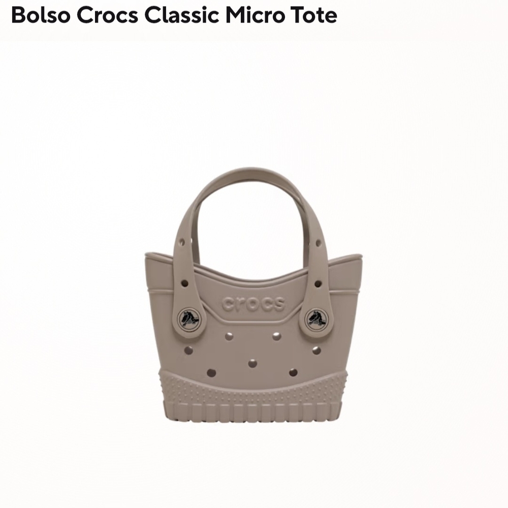CROCS Classic Micro Tote in Taupe